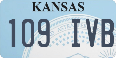 KS license plate 109IVB