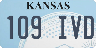KS license plate 109IVD