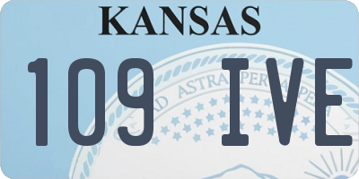 KS license plate 109IVE