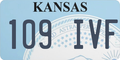 KS license plate 109IVF