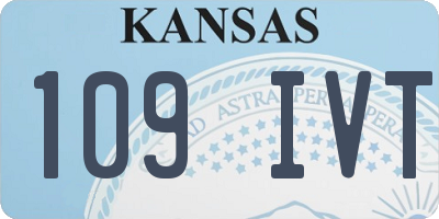 KS license plate 109IVT
