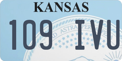 KS license plate 109IVU