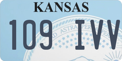 KS license plate 109IVV