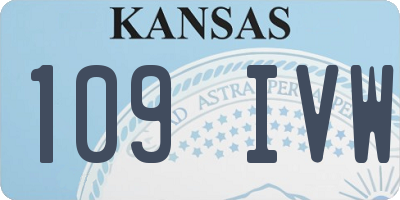 KS license plate 109IVW