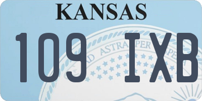 KS license plate 109IXB
