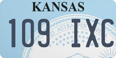 KS license plate 109IXC
