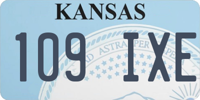 KS license plate 109IXE