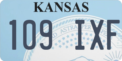 KS license plate 109IXF