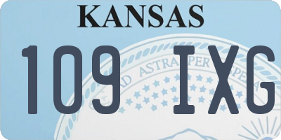 KS license plate 109IXG