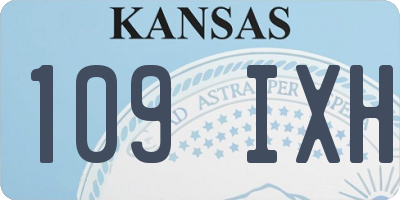 KS license plate 109IXH