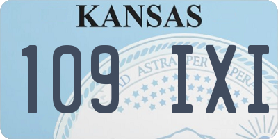KS license plate 109IXI