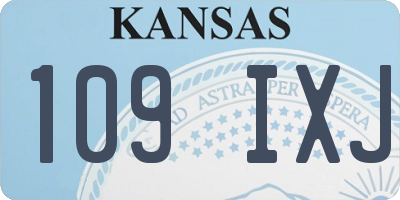 KS license plate 109IXJ