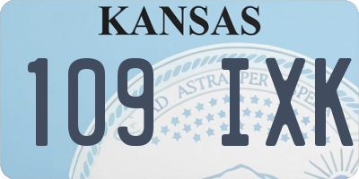 KS license plate 109IXK