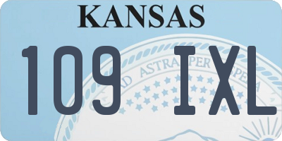 KS license plate 109IXL