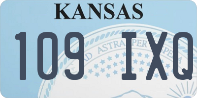 KS license plate 109IXQ