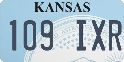 KS license plate 109IXR