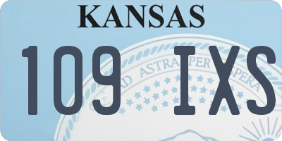 KS license plate 109IXS