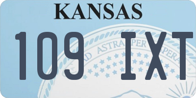 KS license plate 109IXT