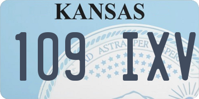 KS license plate 109IXV