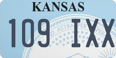 KS license plate 109IXX