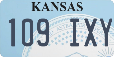 KS license plate 109IXY