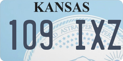 KS license plate 109IXZ
