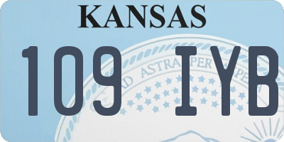 KS license plate 109IYB