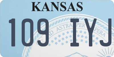 KS license plate 109IYJ