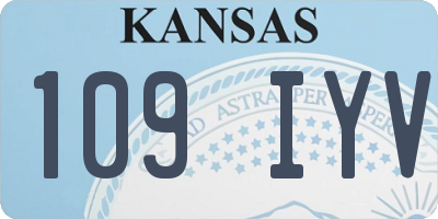 KS license plate 109IYV