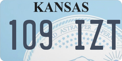 KS license plate 109IZT