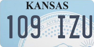 KS license plate 109IZU