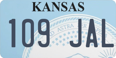 KS license plate 109JAL