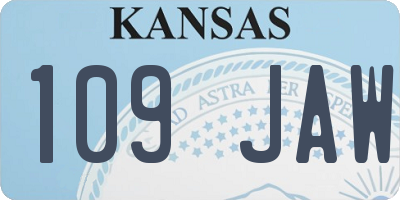 KS license plate 109JAW