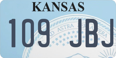 KS license plate 109JBJ