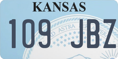 KS license plate 109JBZ