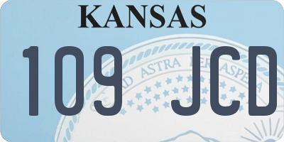 KS license plate 109JCD