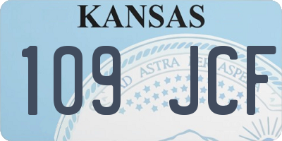 KS license plate 109JCF