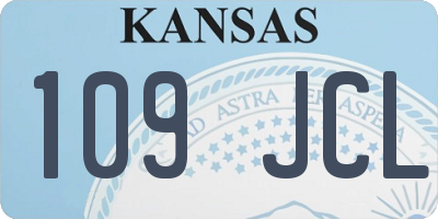 KS license plate 109JCL