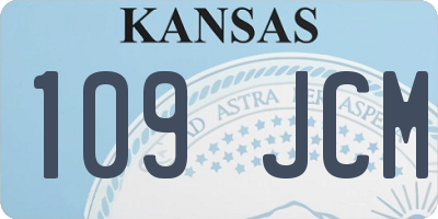 KS license plate 109JCM