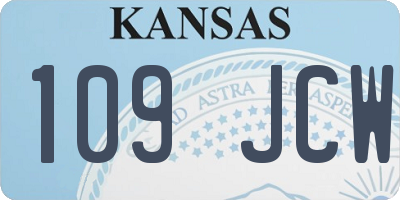 KS license plate 109JCW