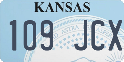 KS license plate 109JCX