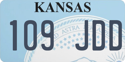 KS license plate 109JDD