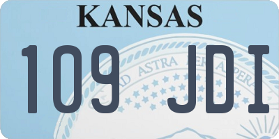 KS license plate 109JDI