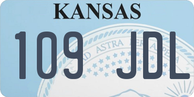 KS license plate 109JDL