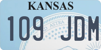 KS license plate 109JDM