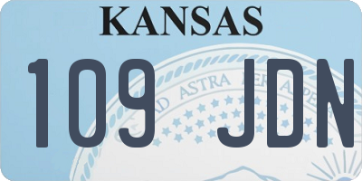 KS license plate 109JDN