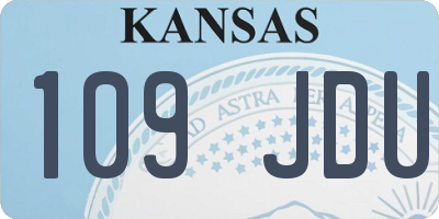 KS license plate 109JDU