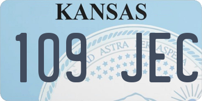 KS license plate 109JEC
