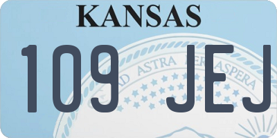 KS license plate 109JEJ