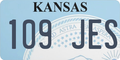 KS license plate 109JES